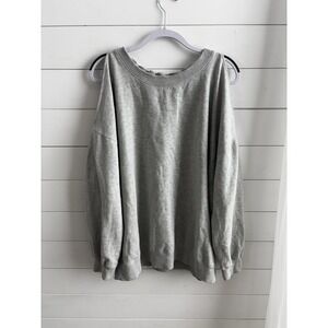 Hurley Crew‎ Neck With Shoulder Cutouts Gray Size XL